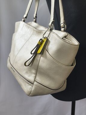 Coach Park Carrie Pebble Leather Satchel